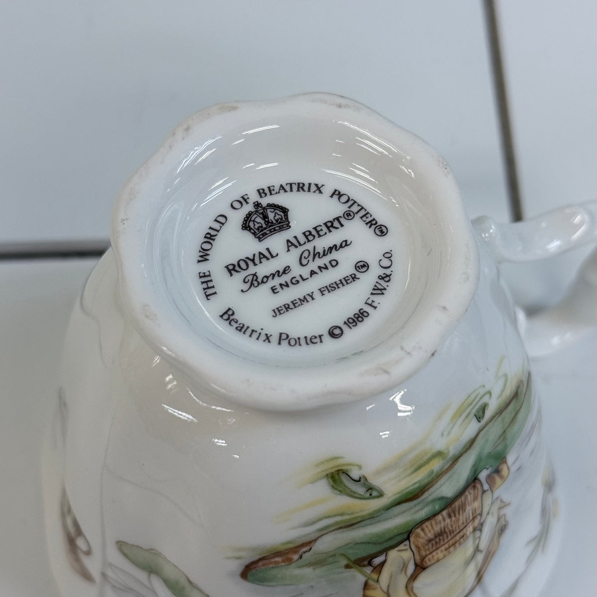Royal Albert Beatrix Potter Jeremy Fisher Teacup & Saucer