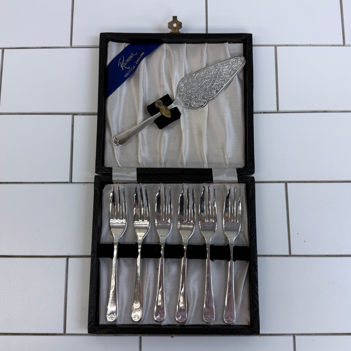 Raimond Sheffield Silverplate Dessert Set of 2 1970s
