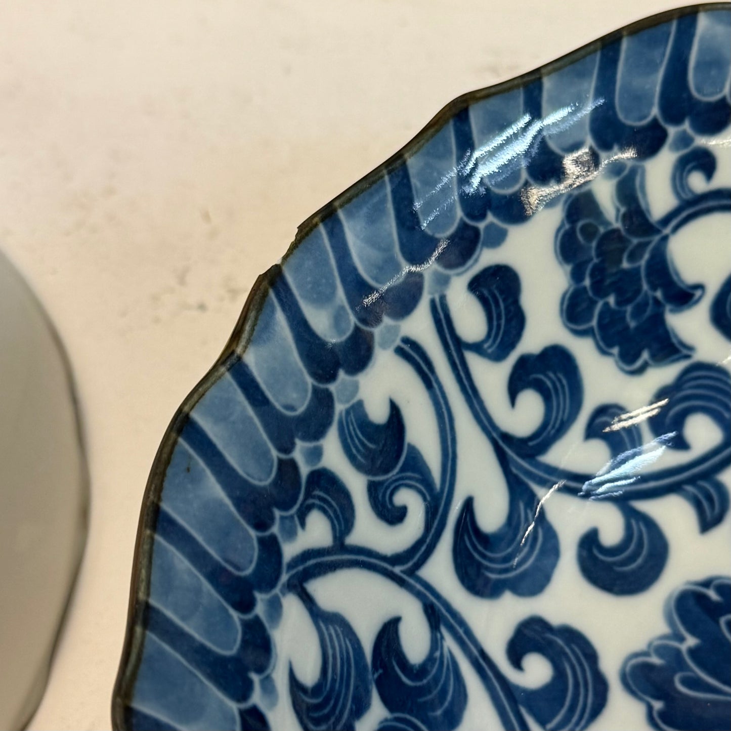 Andrea by Sadek Blue Mum Porcelain Bowls, Set of 7 1980s