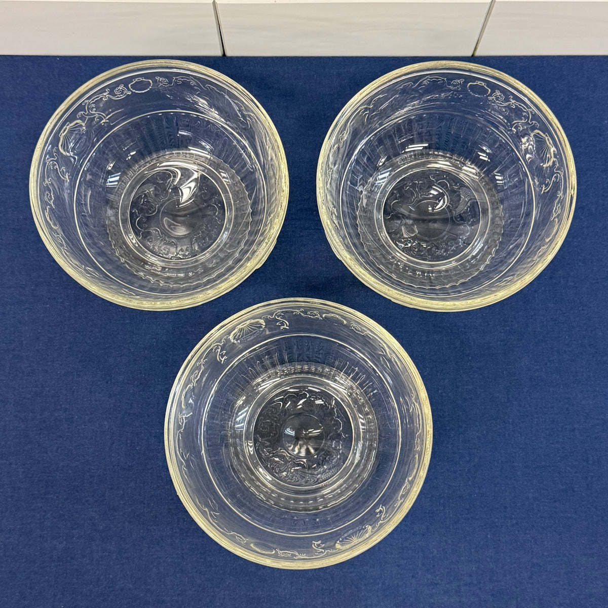 La Rochère Versailles Footed Glass Dessert Bowls Set of 3