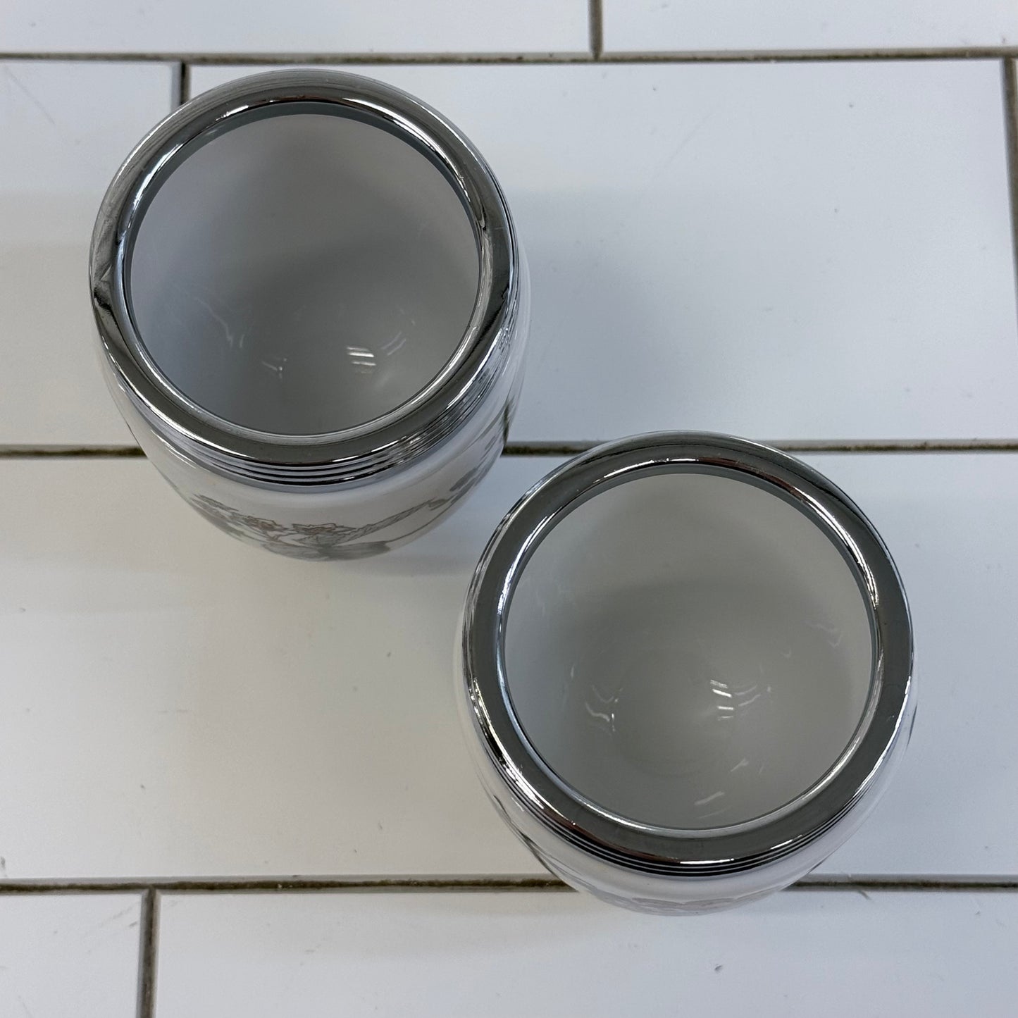 Royal Worcester Porcelain Egg Coddlers Set of 2 England 1970s