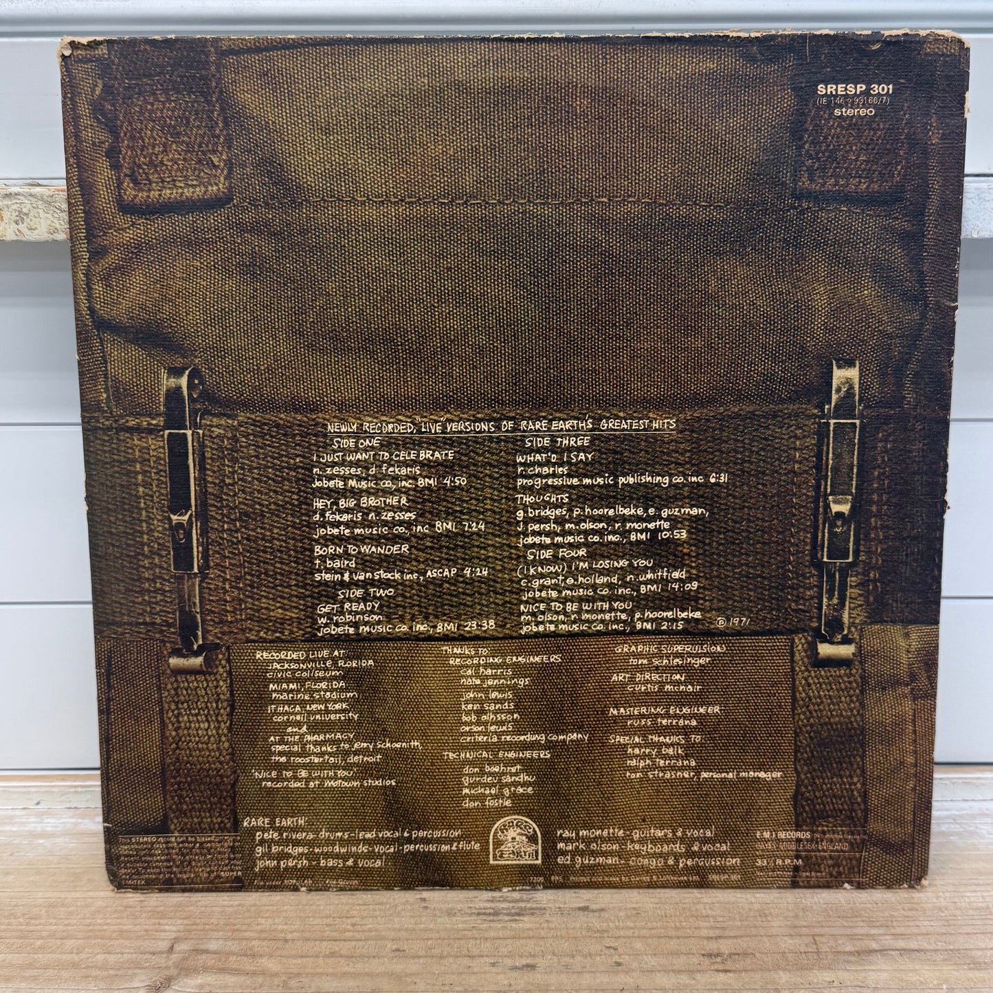 Rare Earth In Concert Double Vinyl Record LP 1971 #SRE 3011