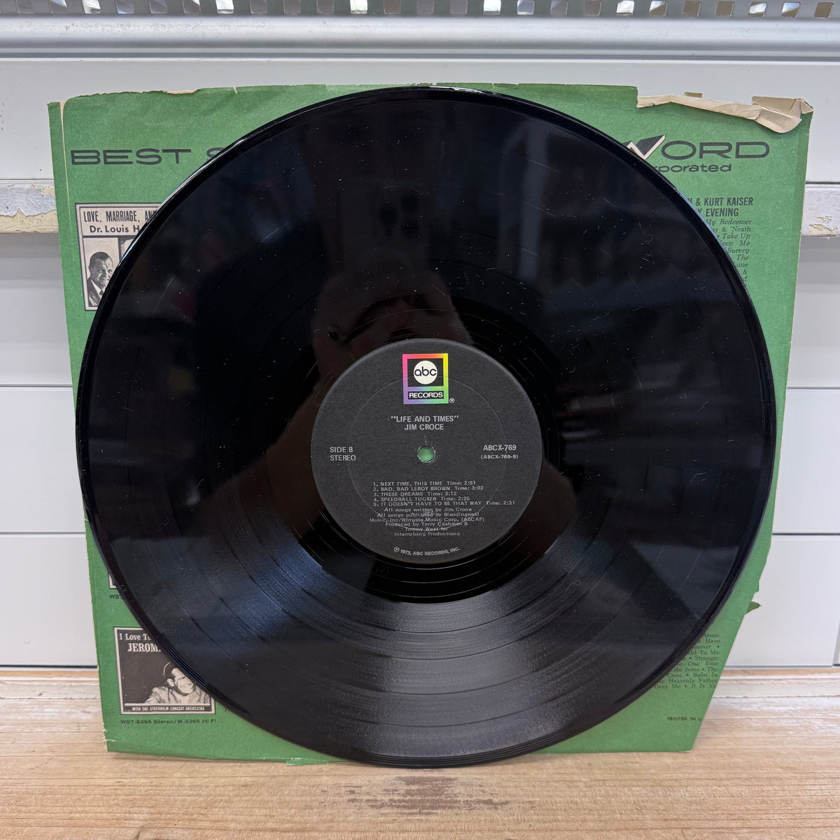 Jim Croce Life and Times Vinyl Record, 1973 - ABCX-769
