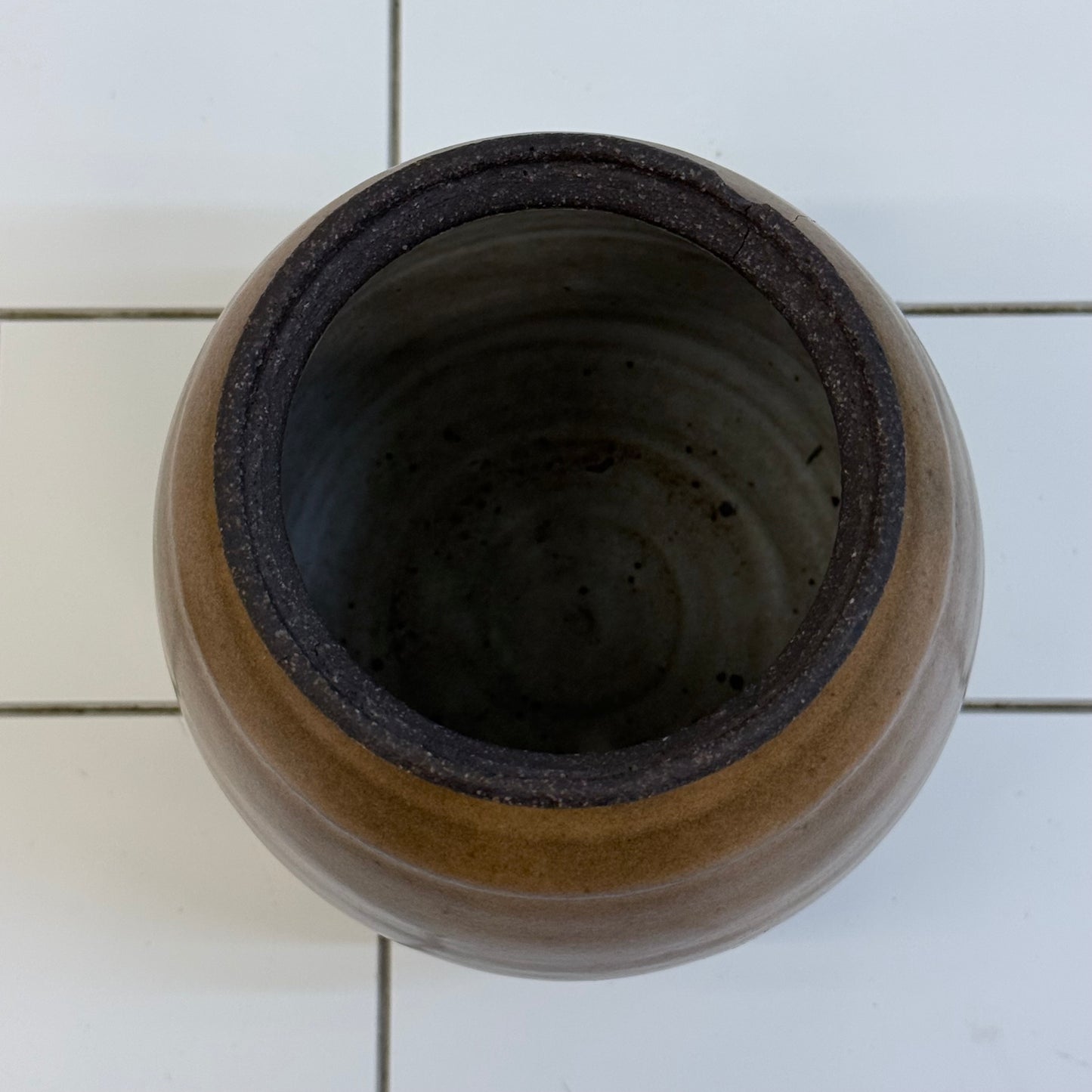 Studio Art Pottery Stoneware Lidded Jar Handmade Signed