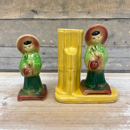 Shawnee Vase & Figurine, Set of 2