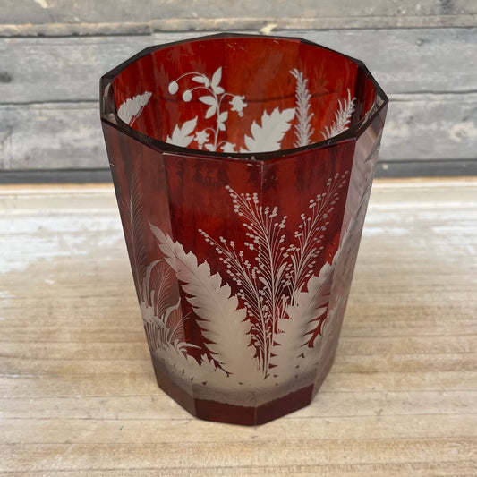Cut to Clear Botanical Ruby Glass