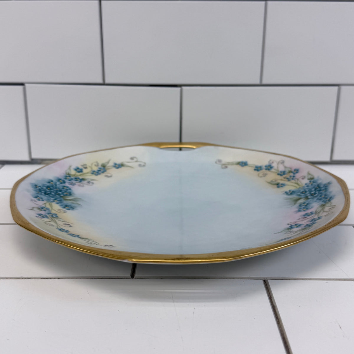 Reinhold Schlegelmilch Cake Plate Hand Painted Dish 1928