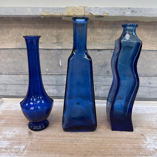 Cobalt Blue Glass Bottle Selection