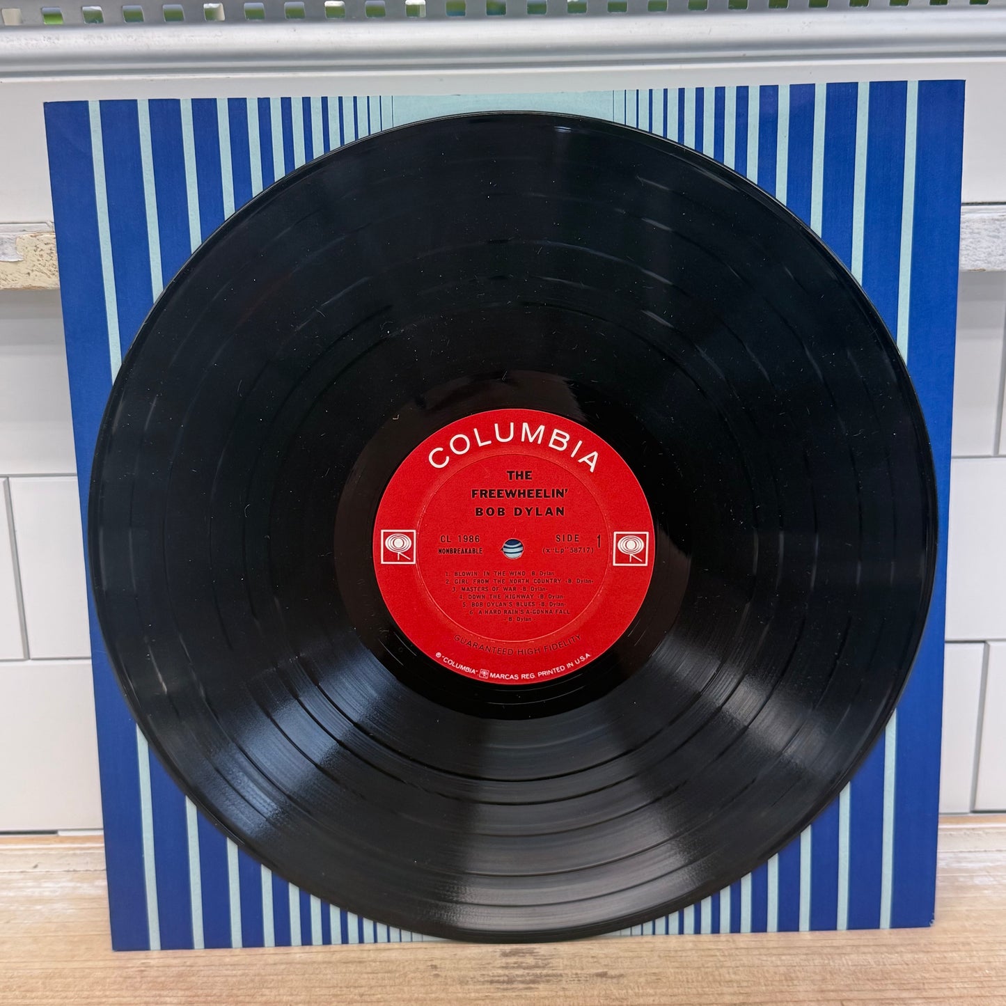 Bob Dylan The Freewheelin' Vinyl Record 1963 #CL1986