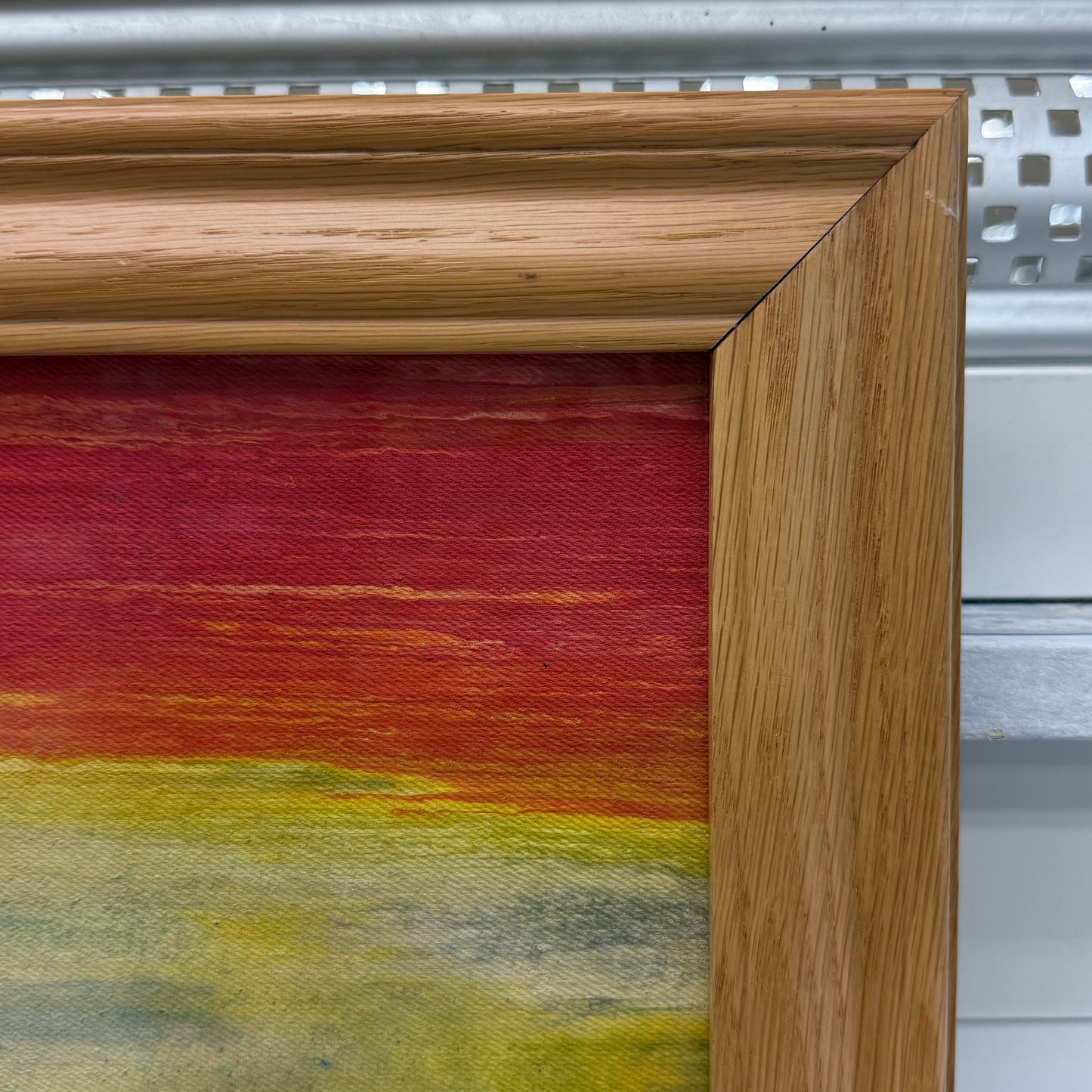 Original Llama Desert Sunset Painting Framed Canvas