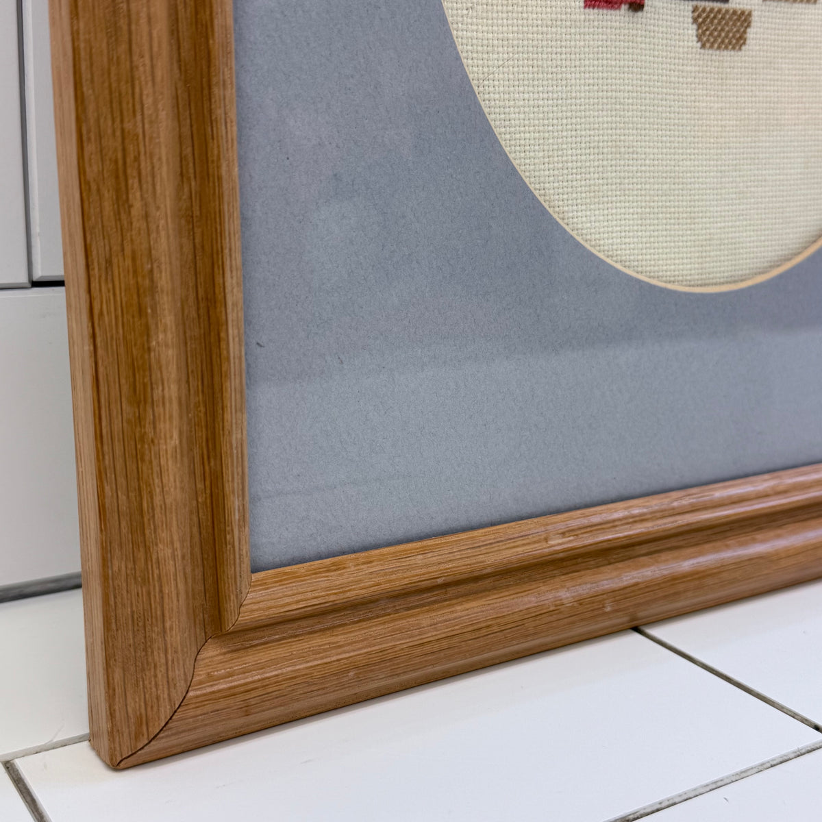 Cross Stitch Woman Needlework Art