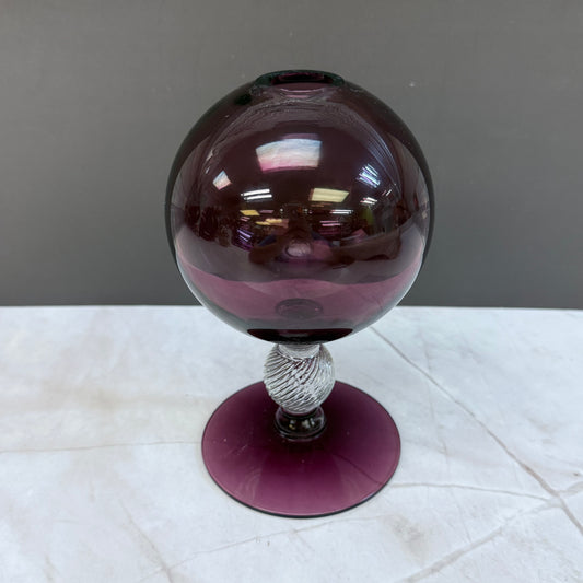 Cambridge Glass Amethyst Ivy Ball Vase