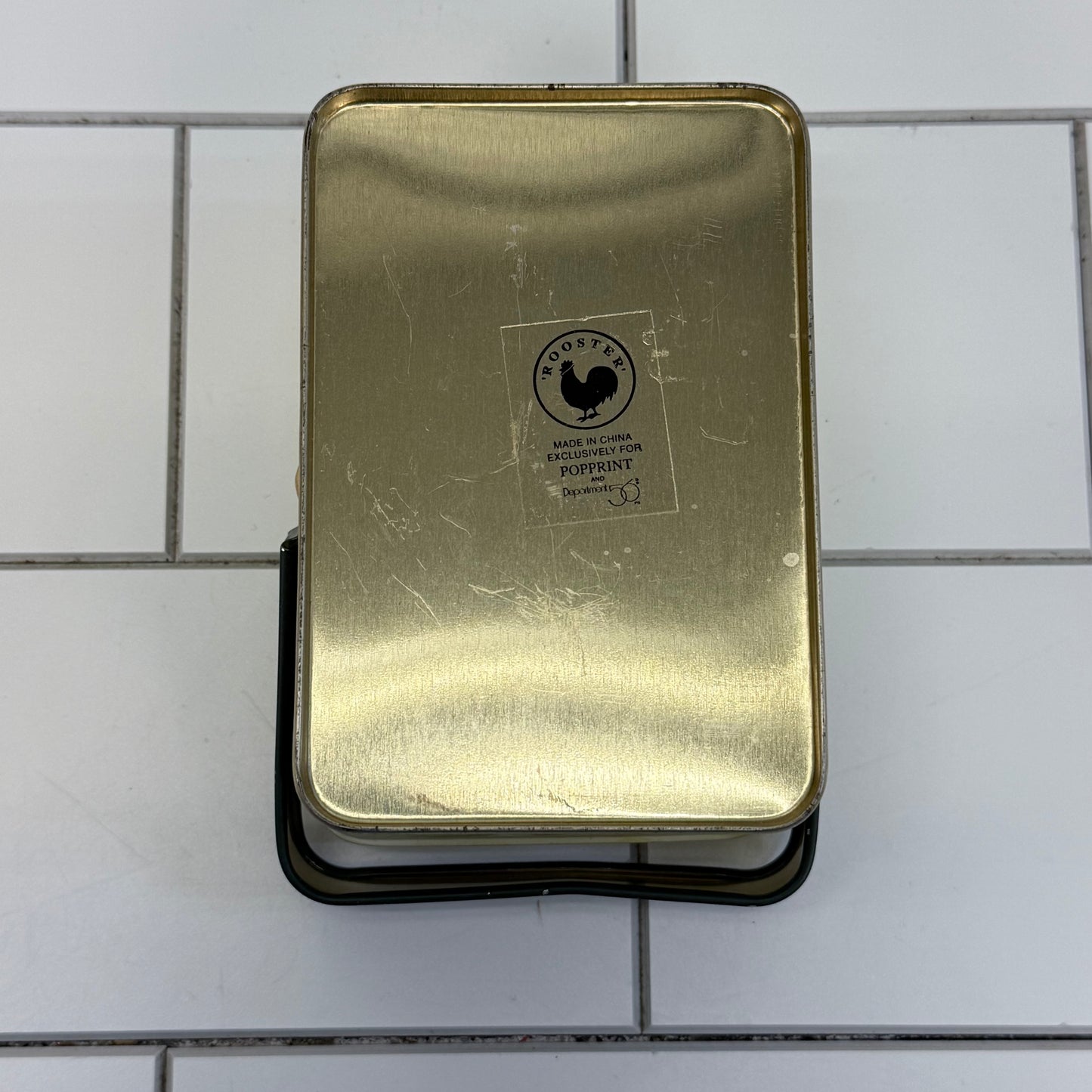 Department 56 Popprint Rooster Box, Tin