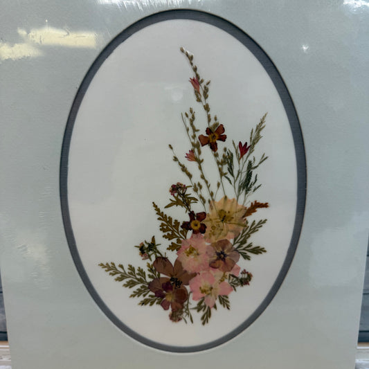Hand Picked & Pressed Floral Arrangement Art, 1985