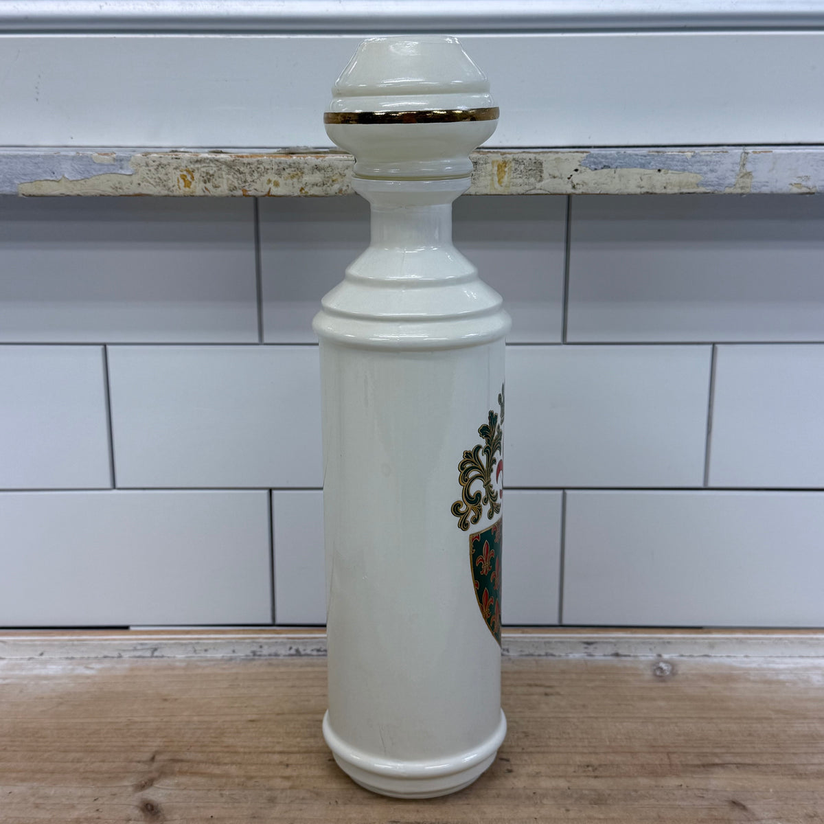 Vintage Jim Beam Regal China Fleur de Lis Decanter 13”