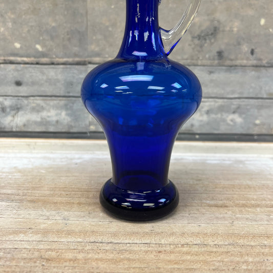 Hand-blown Cobalt Art Glass Vase
