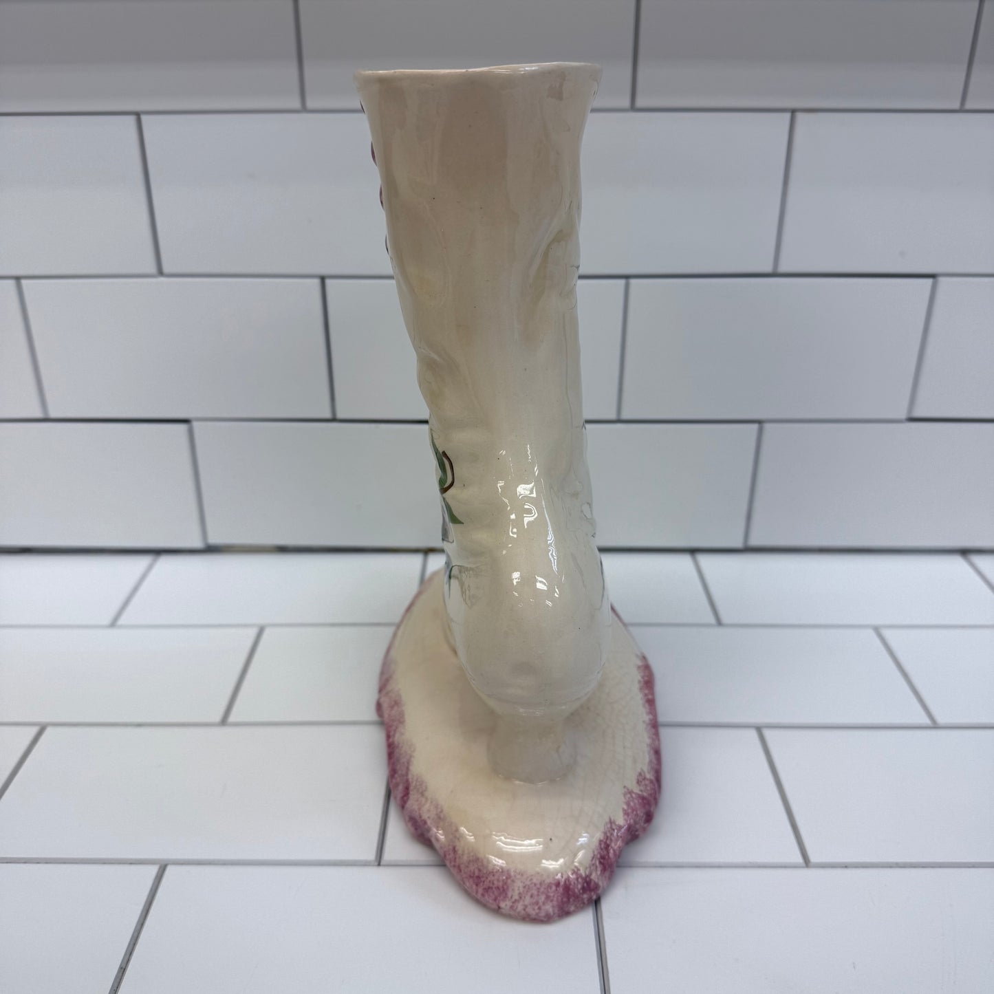 Clinchfield Boot Vase, Artware Pottery Victorian