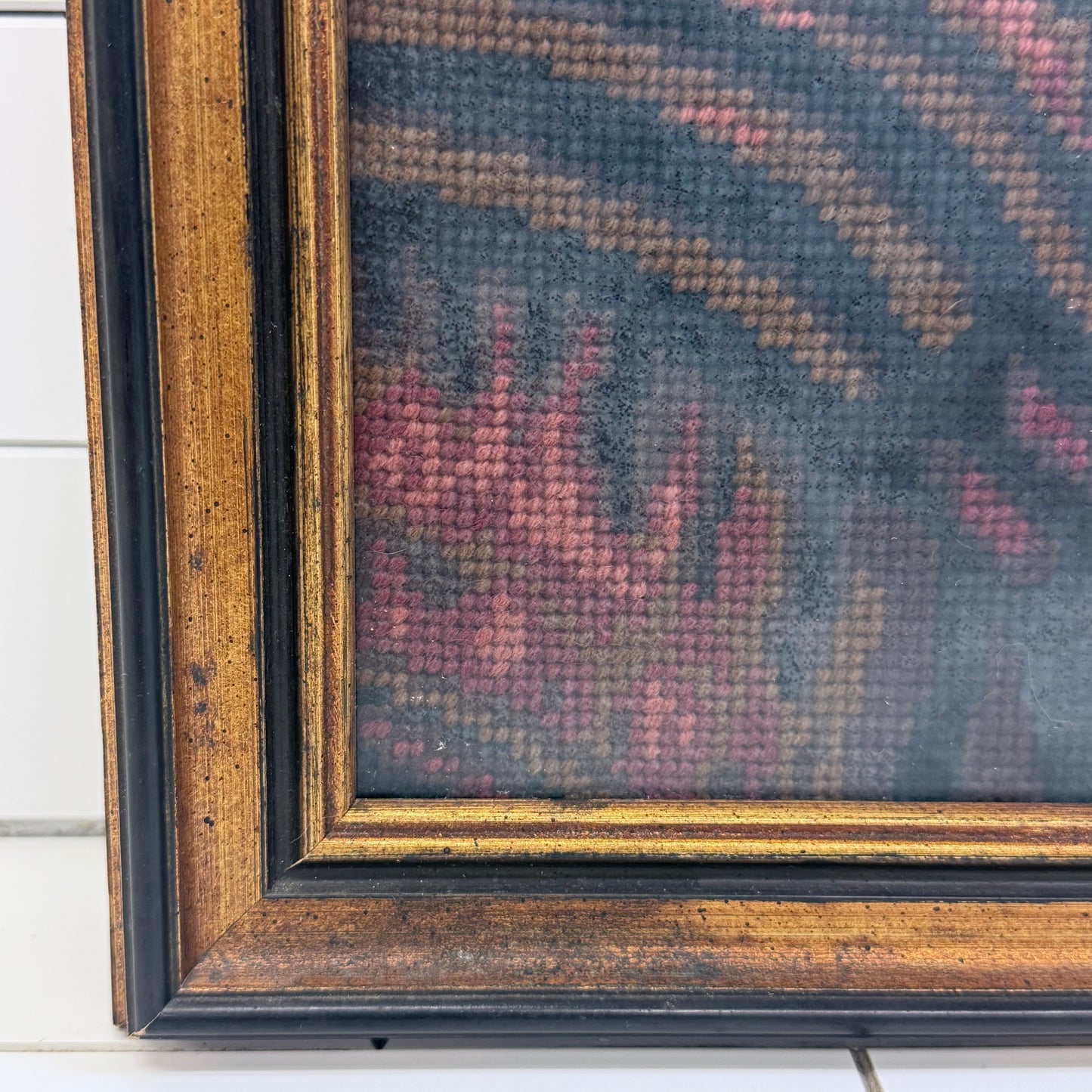 The Man with the Golden Helmet Framed Needlepoint Art 1977