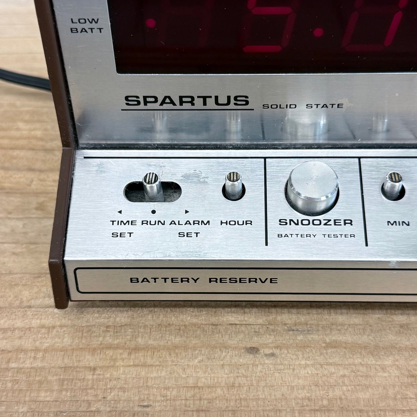 Vintage Spartus Solid State Alarm Clock, 1970s