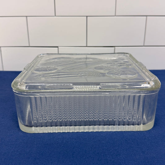 Anchor Hocking Garden Harvest Glass Refrigerator Dish & Lid