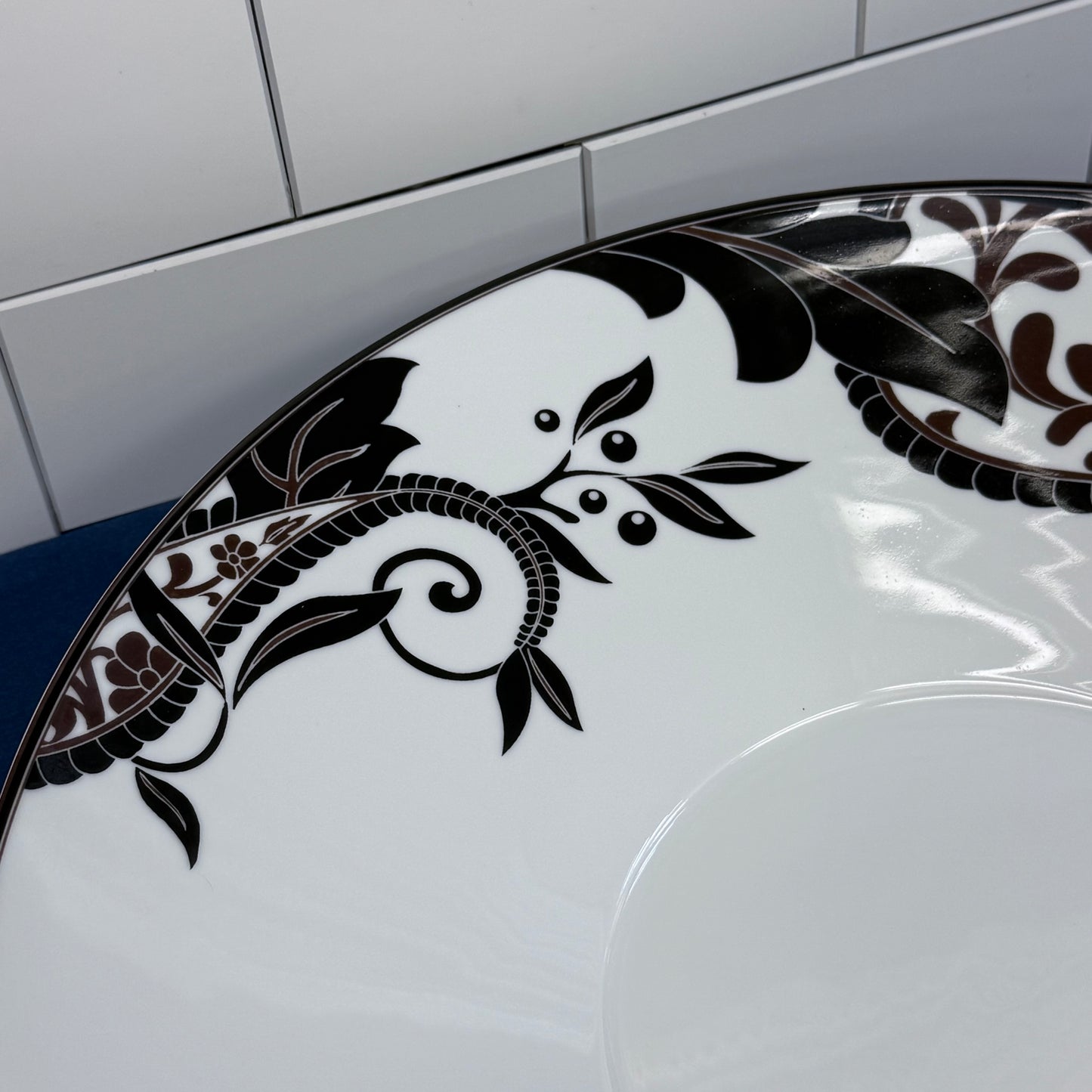 Mikasa Cocoa Blossom Porcelain Serving Bowl