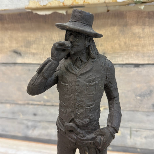 Michael Garman Wild West Shooter Figurine, Signed 1986