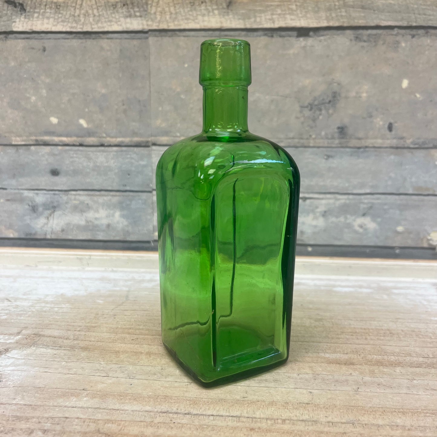 Green Glass Bottles, Lot of 4