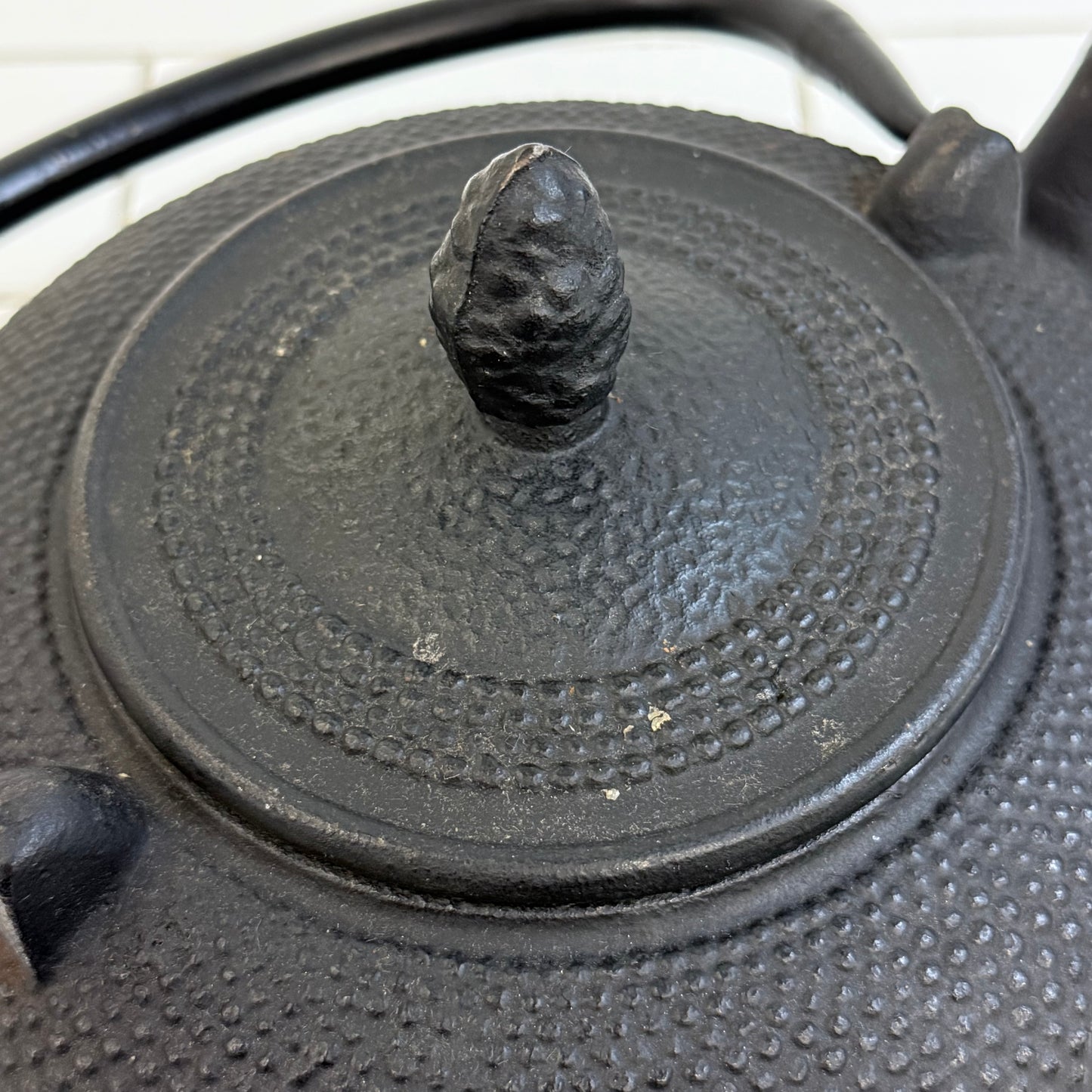 Cast Iron Tetsubin Style Hobnail Teapot Kettle