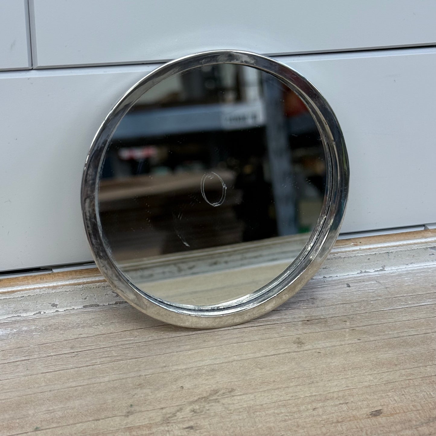 Glass Powder Jar, Silverplated Repoussé Lid