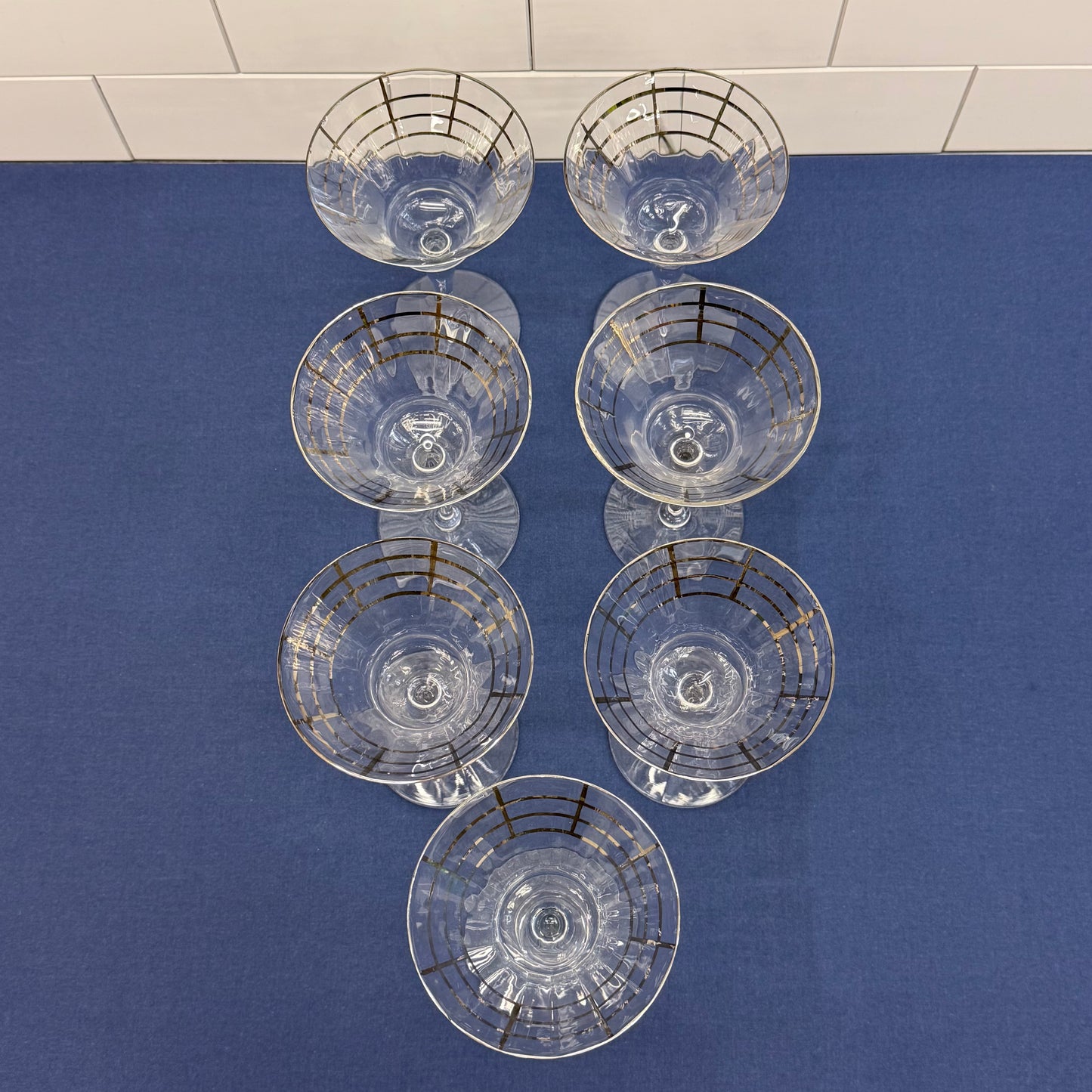 Atomic Era Martini Glasses Set of 6 Mid Century