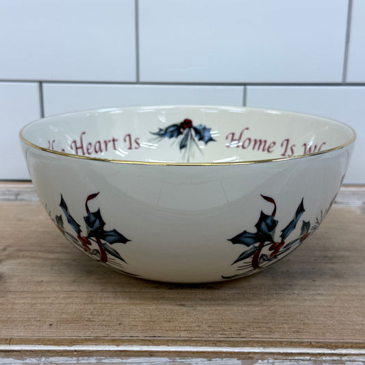 Lenox Home Is Where the Heart Is Cardinal Christmas Bowl Boxed