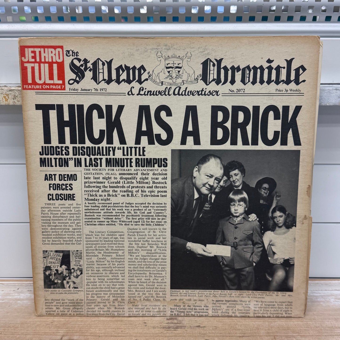 Jethro Tull Thick as a Brick Vinyl Record LP 1972 #MS2072