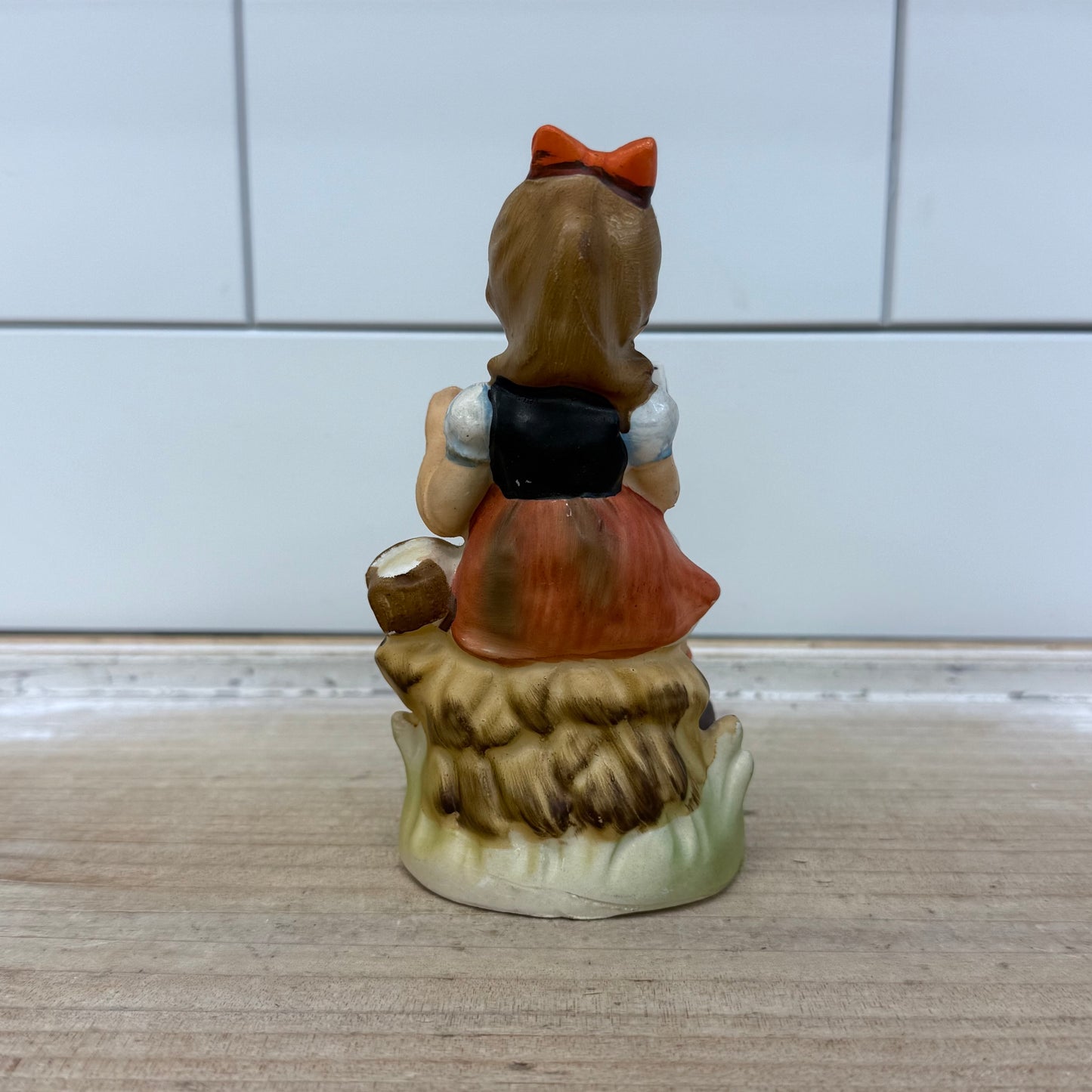 Arnart 5th Ave Photo Play Girl Figurine, Hand Painted Ceramic