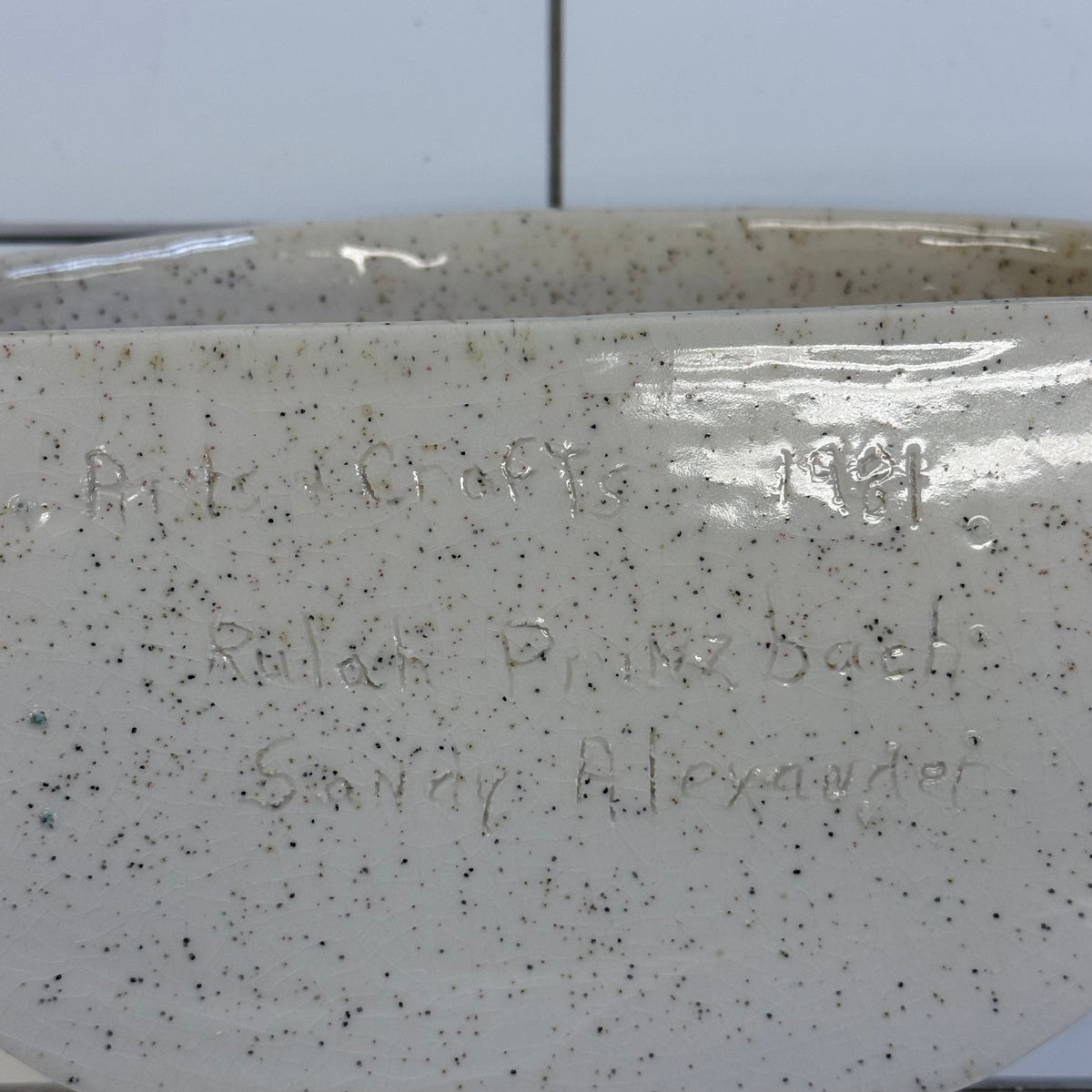 Decorative Lavabo Wall Fountain Vintage Signed 1981