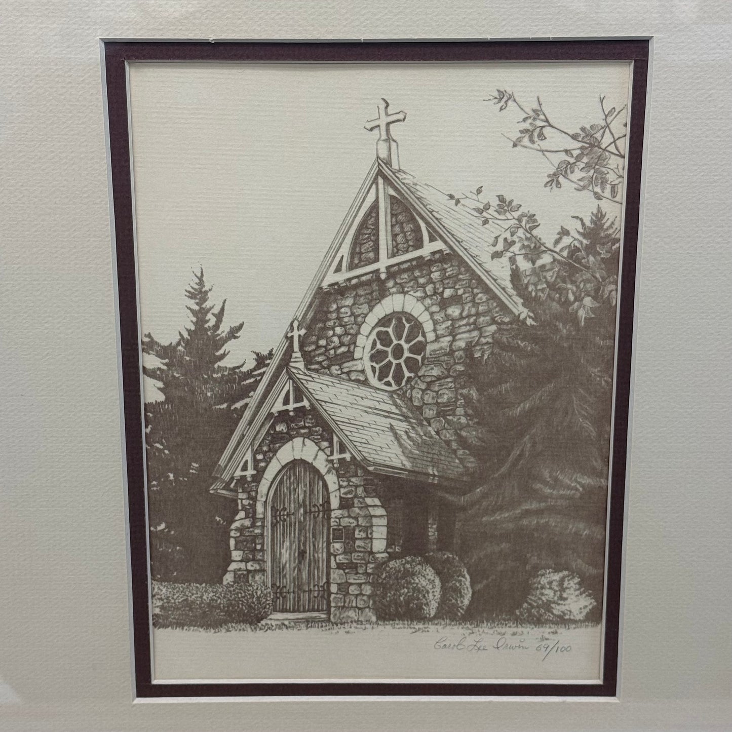 Carol Lee Irwin Stone Chapel Signed Limited Edition Print