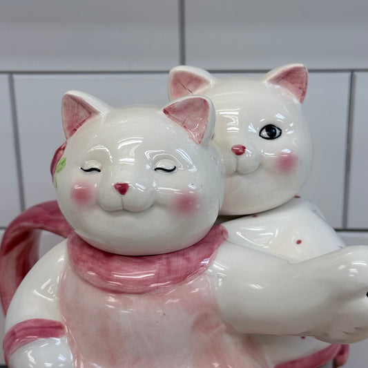Applause Dancing Cats Ceramic Teapot 1990s