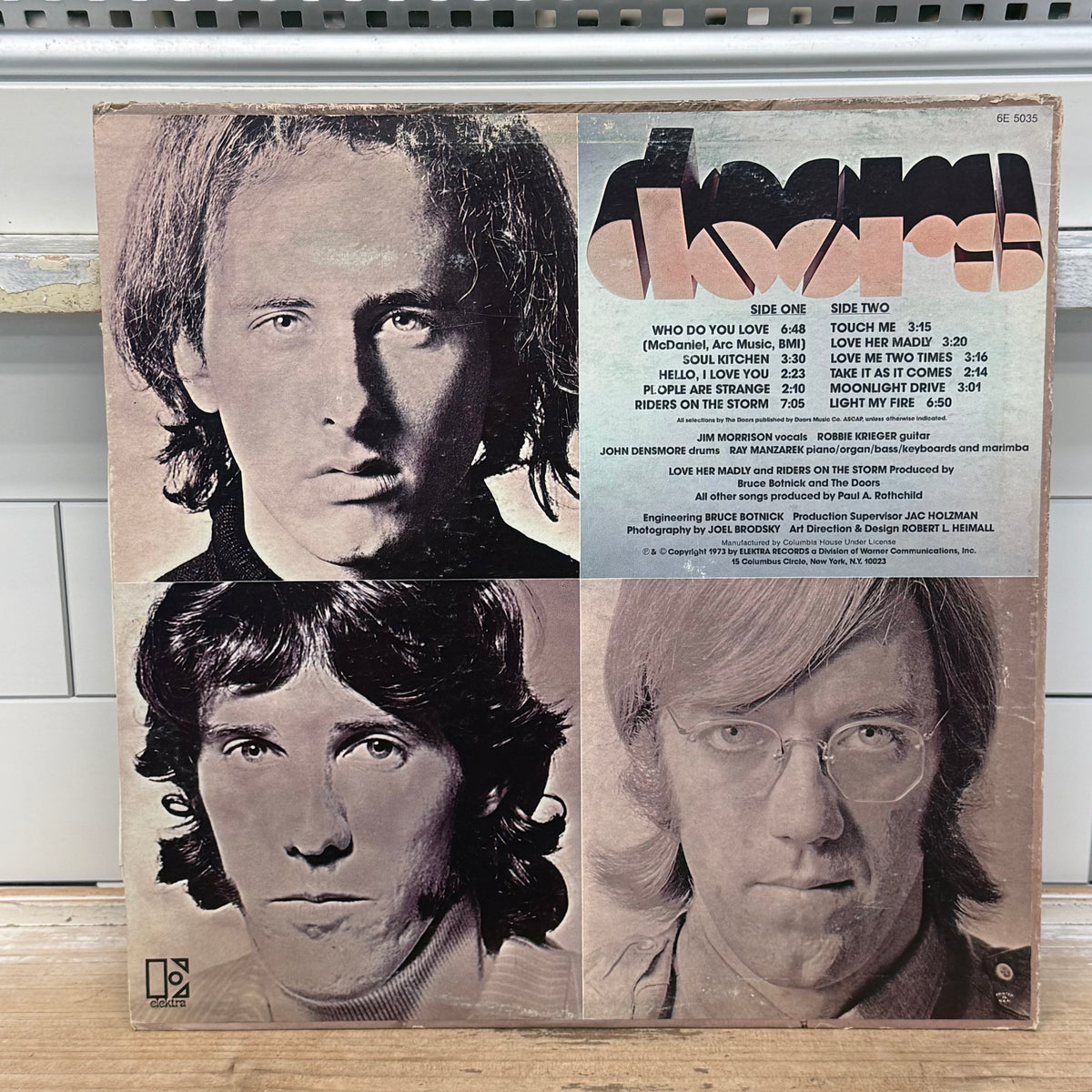 The Doors Best of the Doors Vinyl Record, 1980 – Elektra 6E-5035 LP