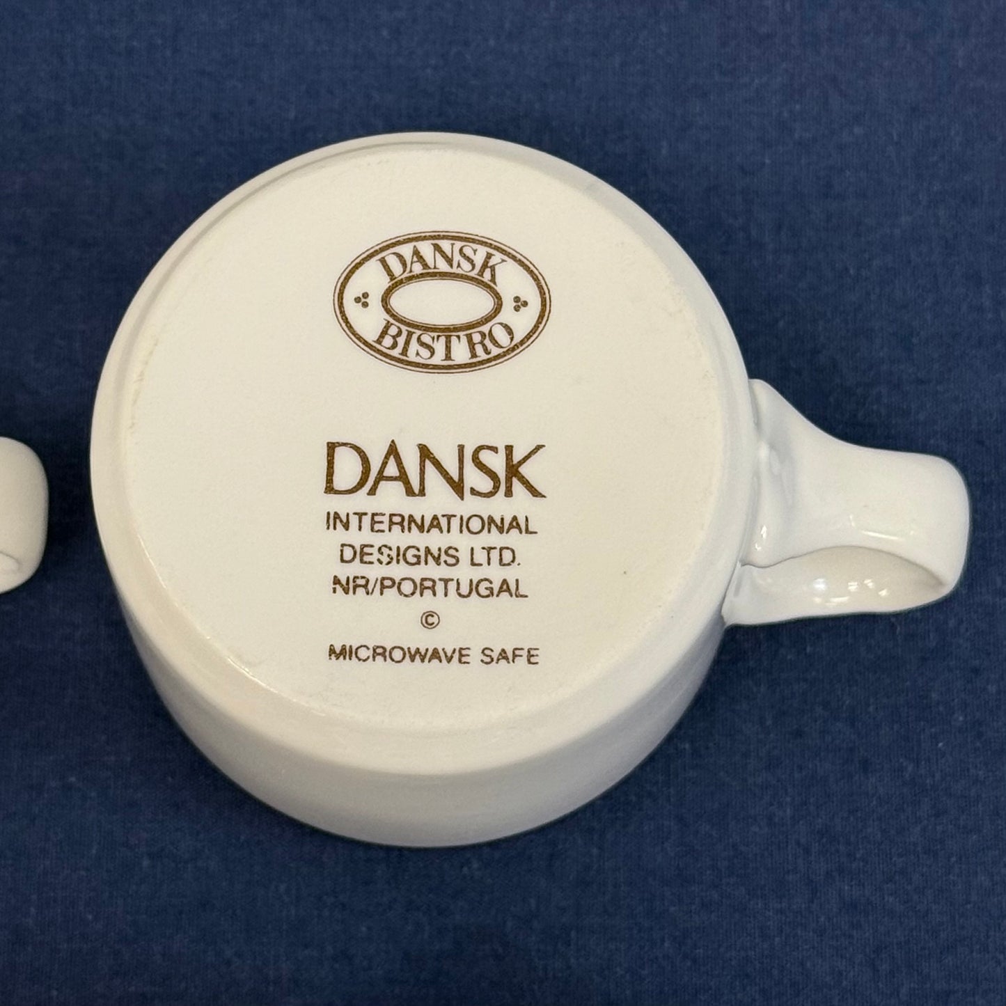 Dansk Bistro Christianshavn Blue Cup & Saucer Set of 4