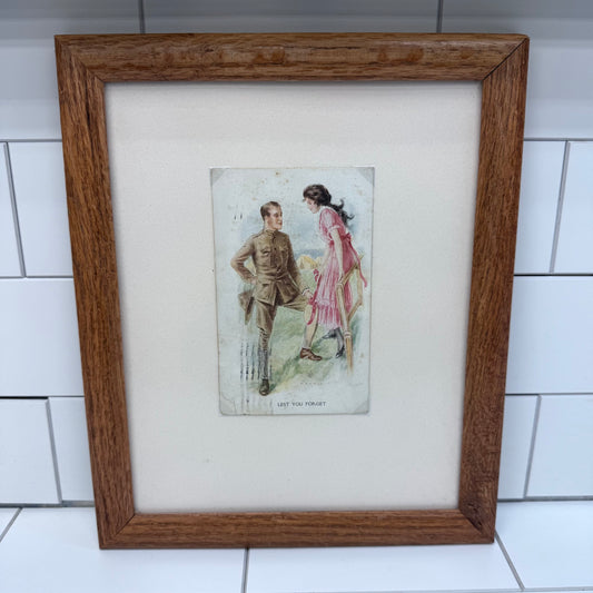 Archie Gunn Lest You Forget Framed Postcard Art Print, 1917