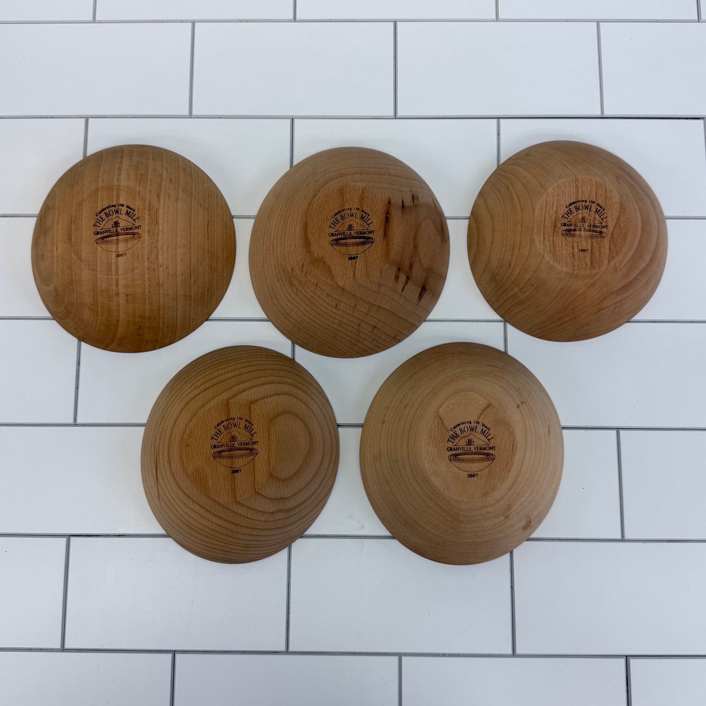 The Bowl Mill Bowls, Set of 7 Handmade Wood
