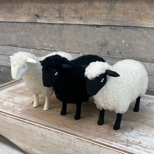 Department 56 Wooly Sheep Figurines, Set of 3