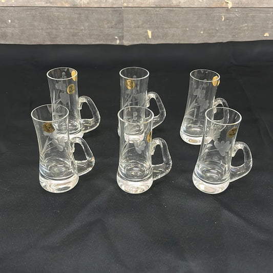 MCM Cordial Glasses, Set of 6 1960s