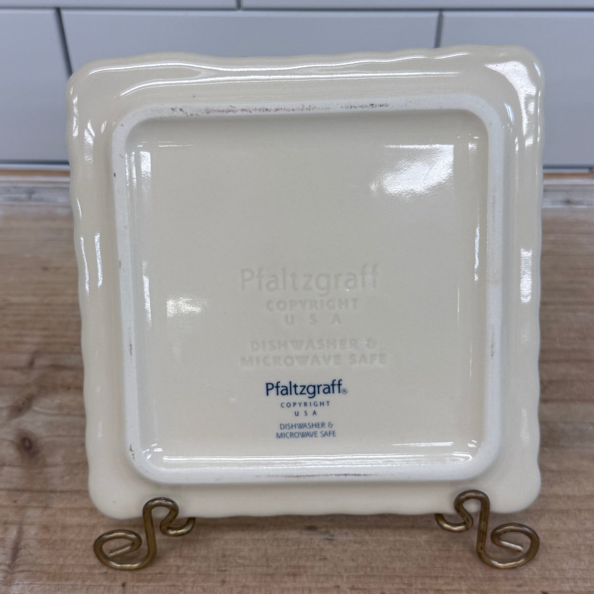 Pfaltzgraff Garden Party Square Sandwich Plates Set of 4 Floral