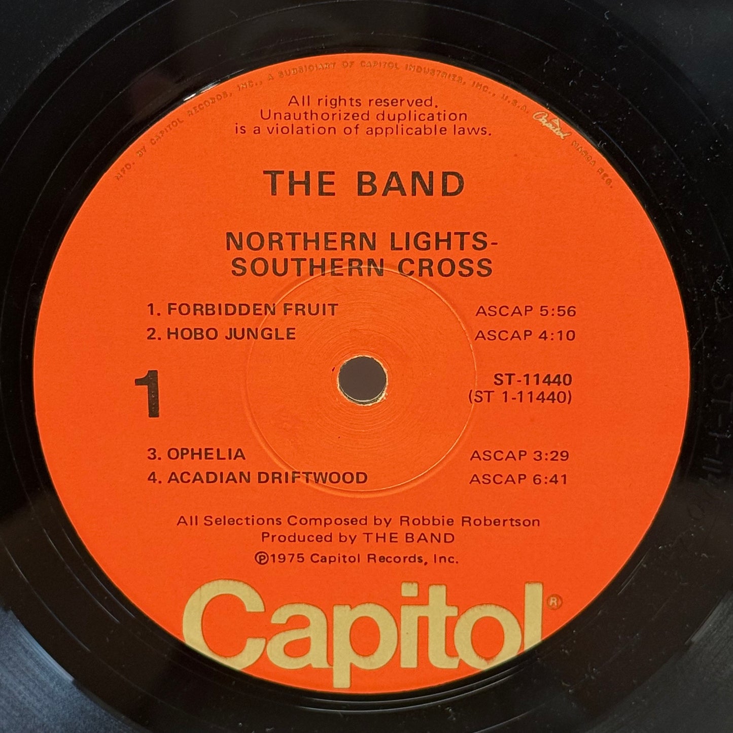 The Band Northern Lights-Southern Cross Vinyl Record LP 1975 #ST-11440