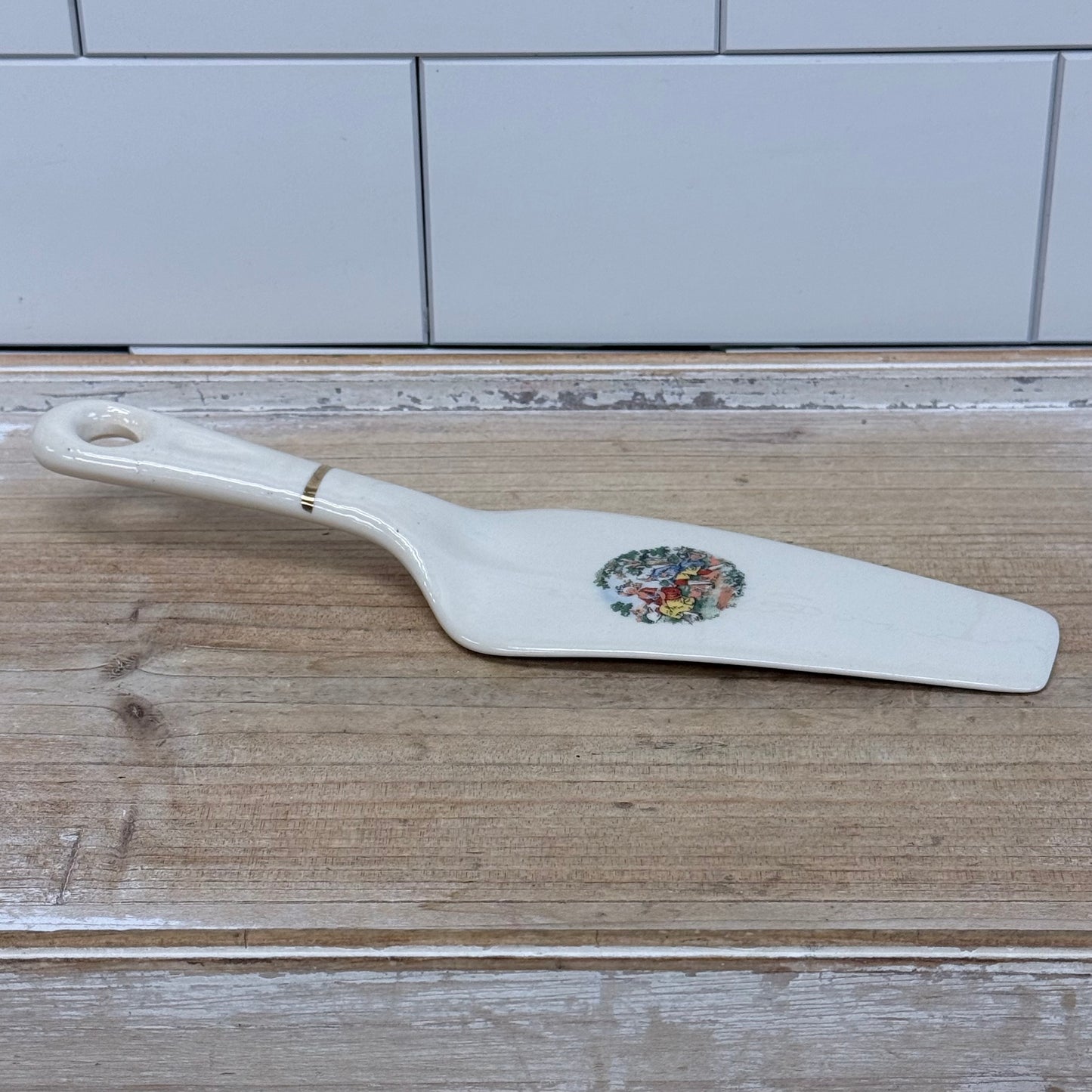 Harker Pottery Courting Couple Plate & Cake Serve Set