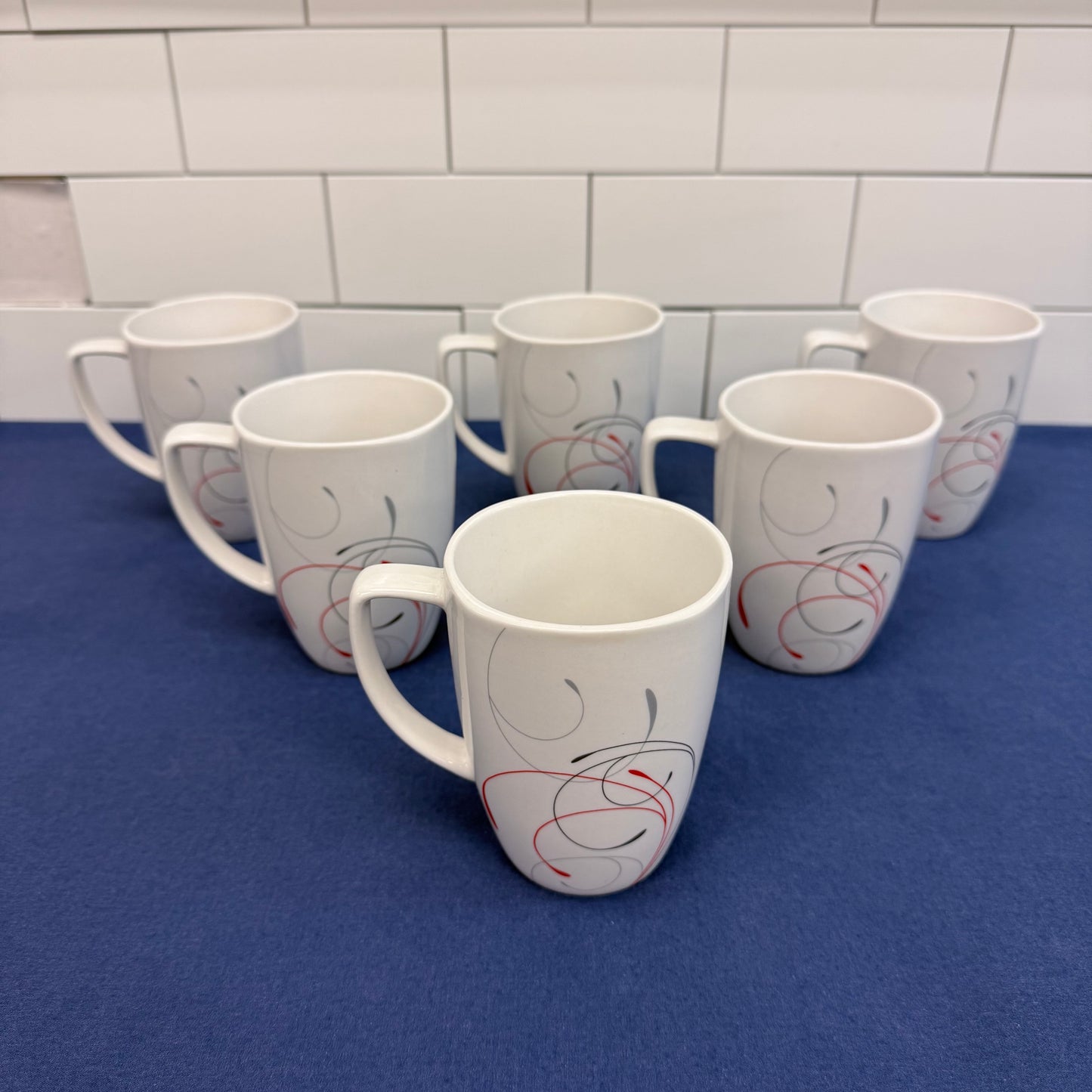 Corelle Coordinates Splendor Mugs Set of 6 Retro