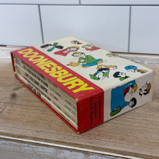 G.B. Trudeau Doonesbury 5 Book Boxed Set Popular Library 1970s