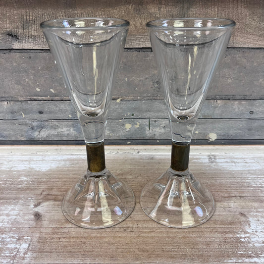 Trumpet Drinking Glasses, Set of 2 MCM