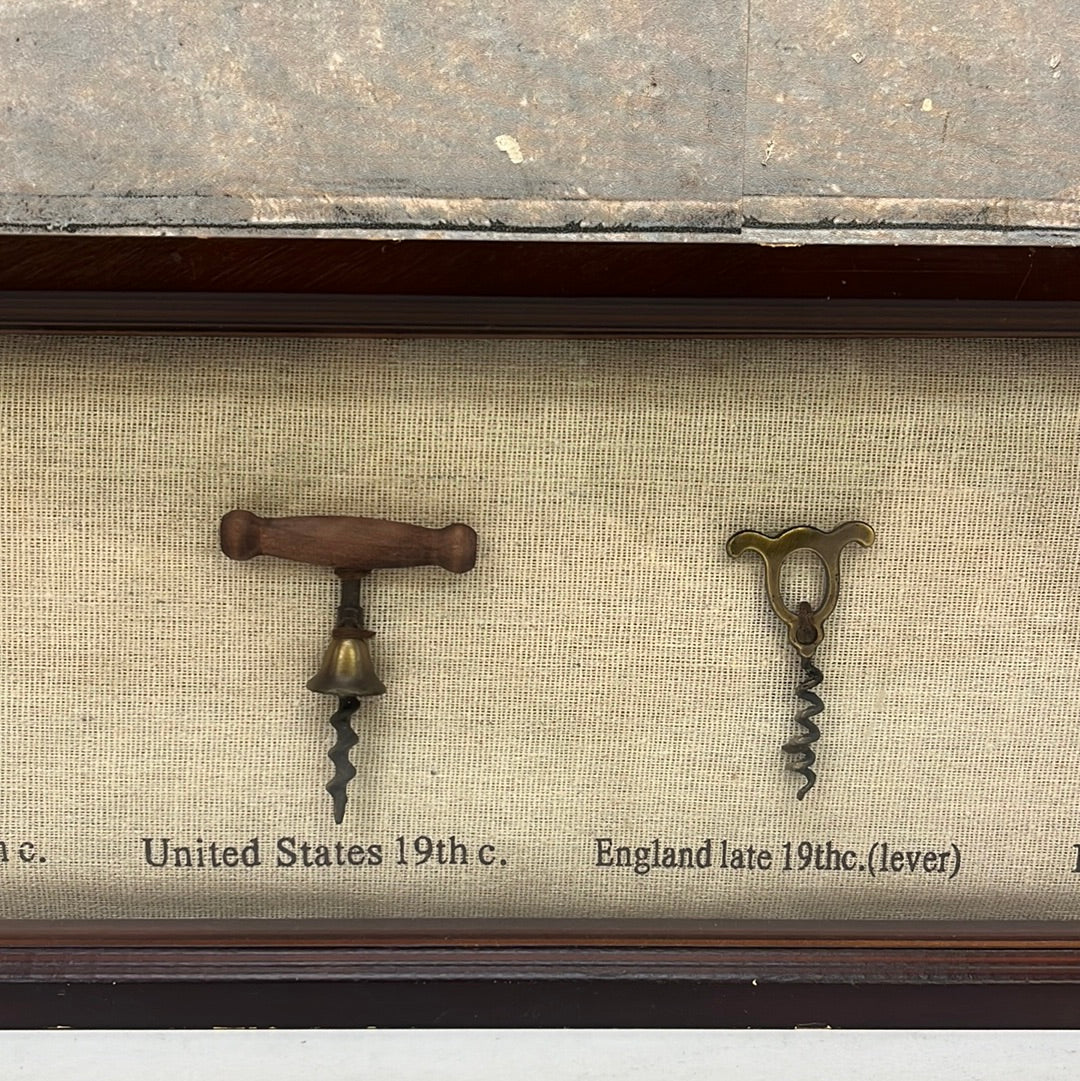 Creative Co-op Antique Corkscrew Replica Shadow Box