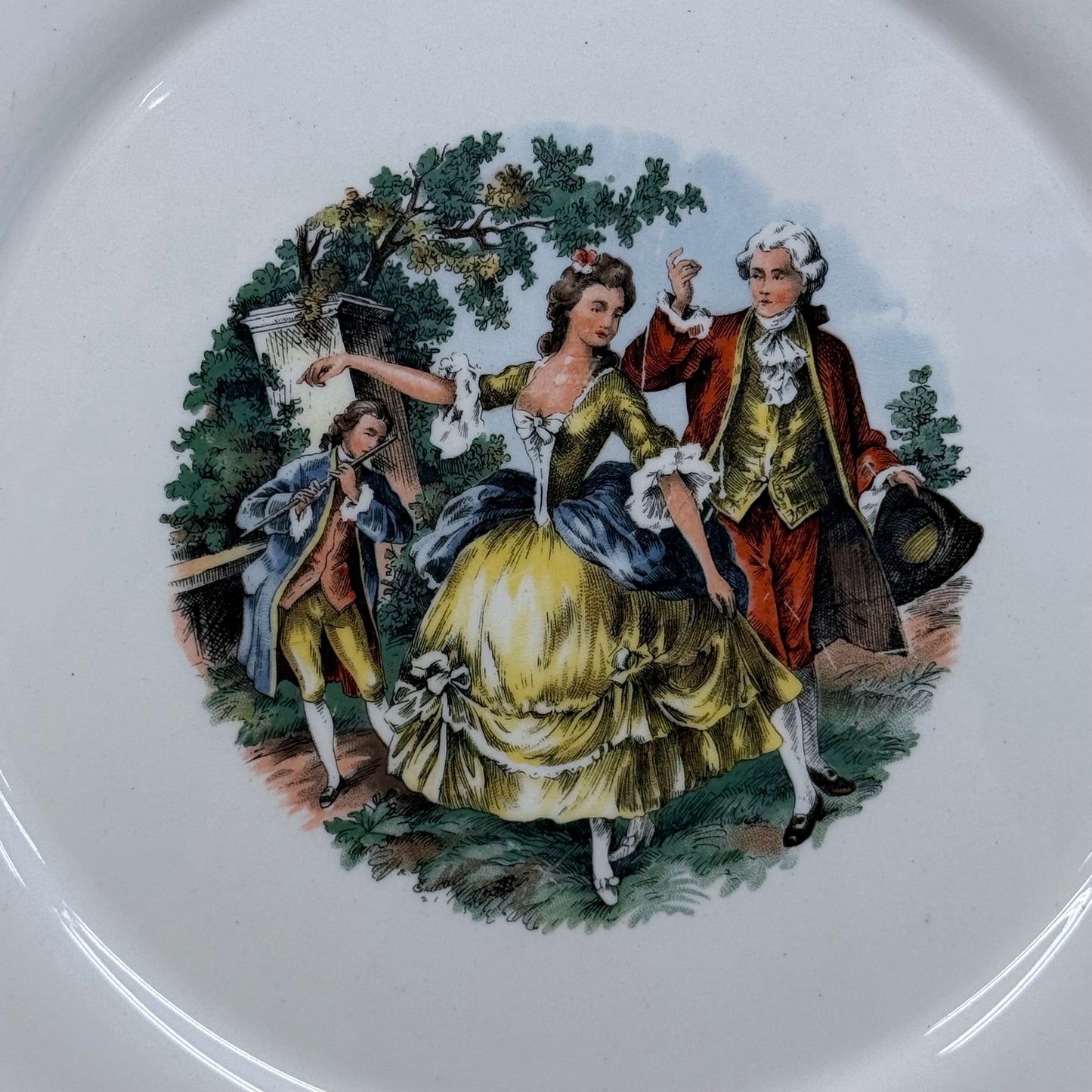 Harker Pottery Courting Couple Plate & Cake Serve Set